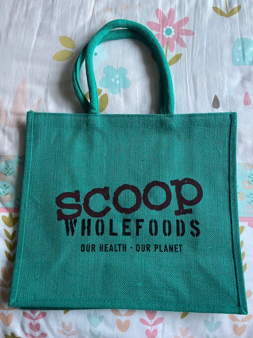 Large Scoop Hessian bag, Women's Fashion, Bags & Wallets, Tote Bags on