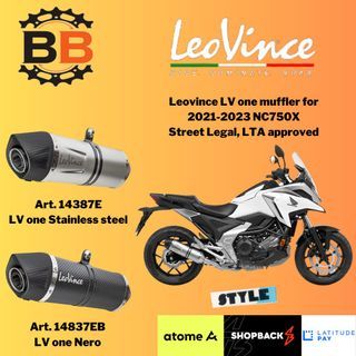 Leovince LVone muffler for 2021-2023 NC750X LTA approved