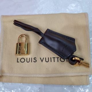 Authentic LOUIS VUITTON LV Lock & Key Padlock brass, Number matches-e1227-2