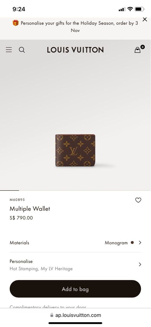 Louis Vuitton My LV Heritage Multiple Wallet