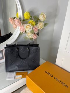 Louis Vuitton Onthego MM Broderies Monogram Giant Flower Empreinte Creme  Bag