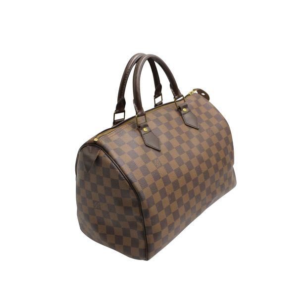 Louis Vuitton Damier Ebene Speedy 30 w/ Strap - Brown Handle Bags, Handbags  - LOU556914