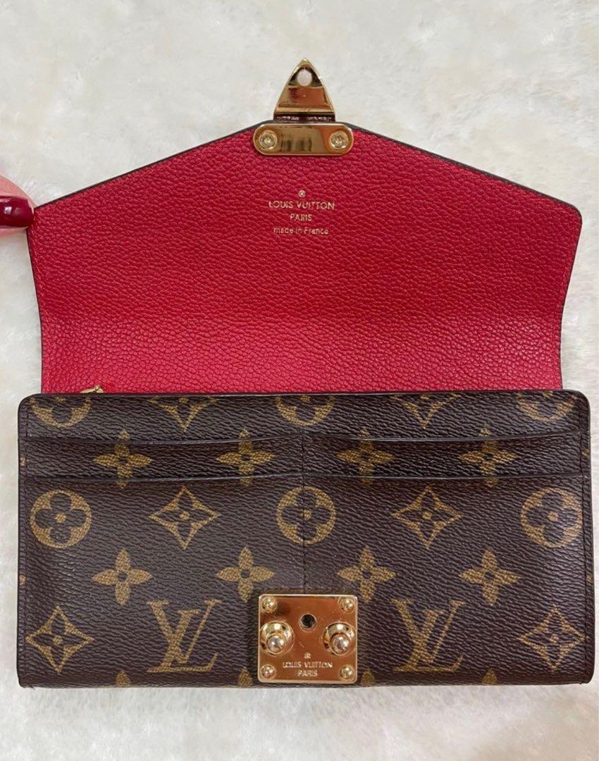 Louis Vuitton Red Empreinte Emilie Wallet, Luxury, Bags & Wallets on  Carousell