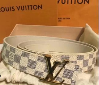 Louis Vuitton, Accessories, Louis Vuitton Mini Damier Ebene 25mm Lv  Initiales Belt 9 36