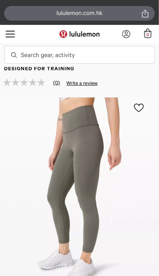 Lululemon Wunder Train HR 25” size 0 Leggings, Women's Fashion, Activewear  on Carousell