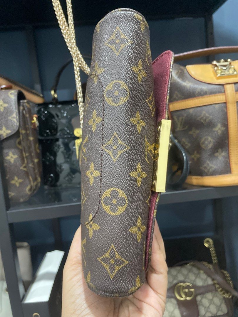 🌸Louis Vuitton Favorite PM Monogram Clutch Chain Purse Crossbody Bag  (FL4107)🌸