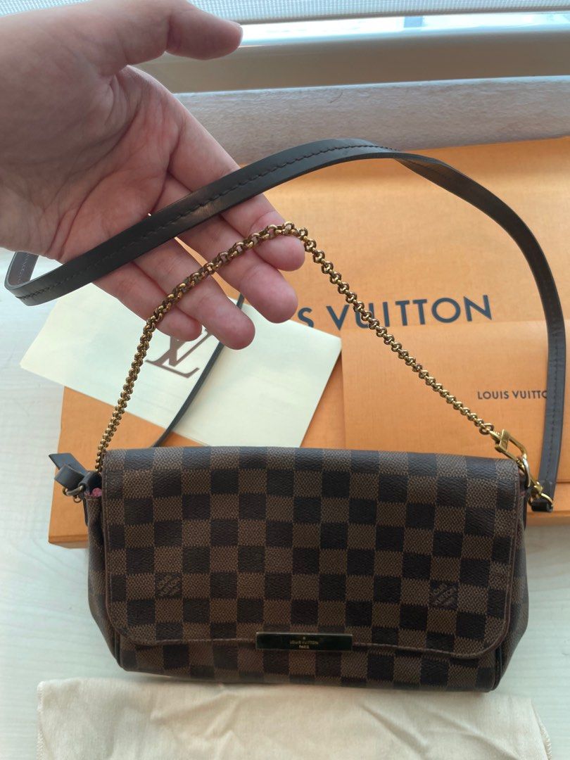 Lv favourite mm in Damier Ebene, Luxury, Bags & Wallets on Carousell