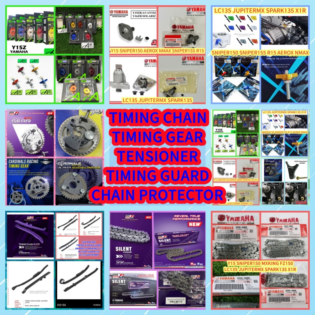 MANUAL CAM CHAIN TENSIONER / SILENT TIMING CHAIN / TIMING CHAIN GUARD