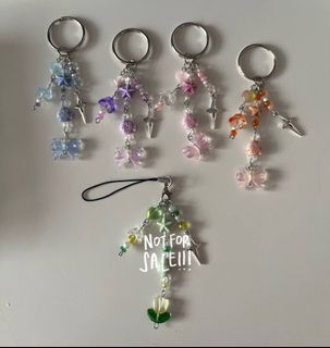 matching beaded keychains