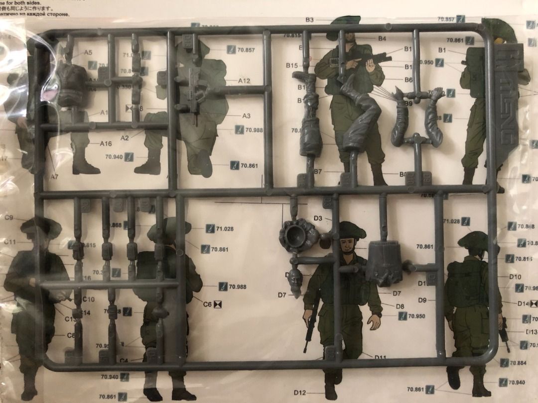 Kit De Modélisme MENG HS-004 - Set De Figurines IDF Infantry (4 Figurines Plastique, Échelle Non Spécifiée)