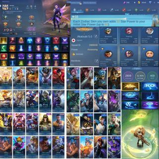 Mobile legend with alot of skins for sale(82 skins). 3 legend skins and  dragon boy chou. legendary elimination effect much more., Video Gaming,  Gaming Accessories, Game Gift Cards & Accounts on Carousell