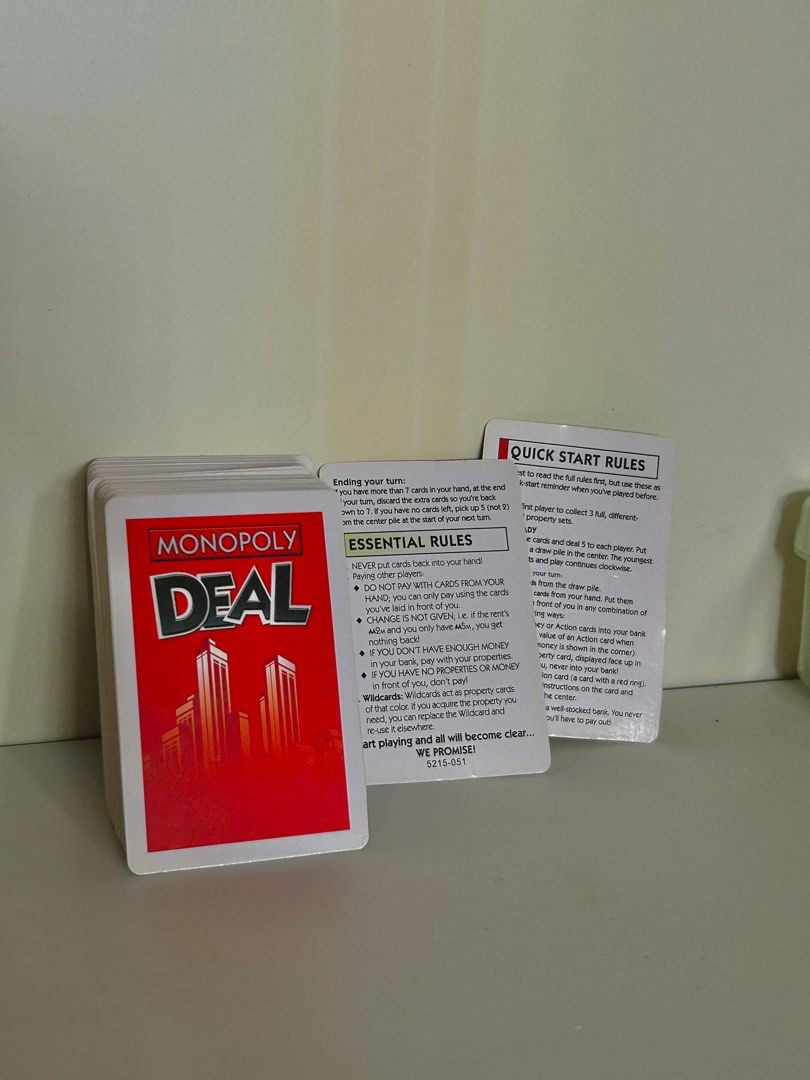 Monopoly Deal Cards, Hobbies & Toys, Toys & Games on Carousell