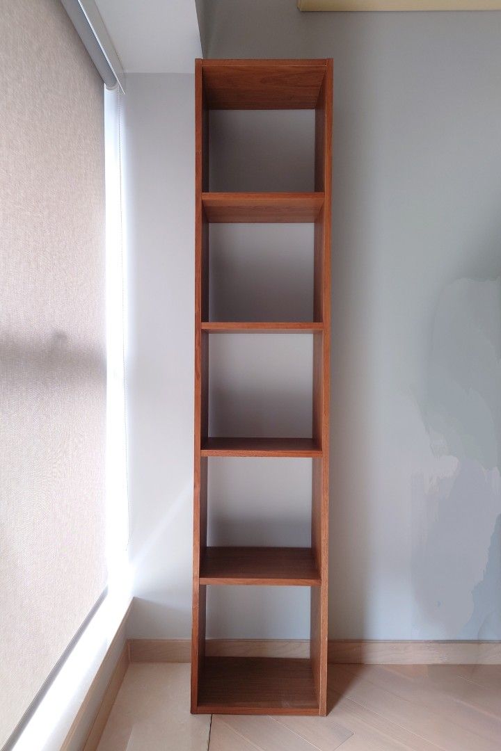 Bastian Hanging Bathroom Teak Shelf - Five Shelves - Natural Teak