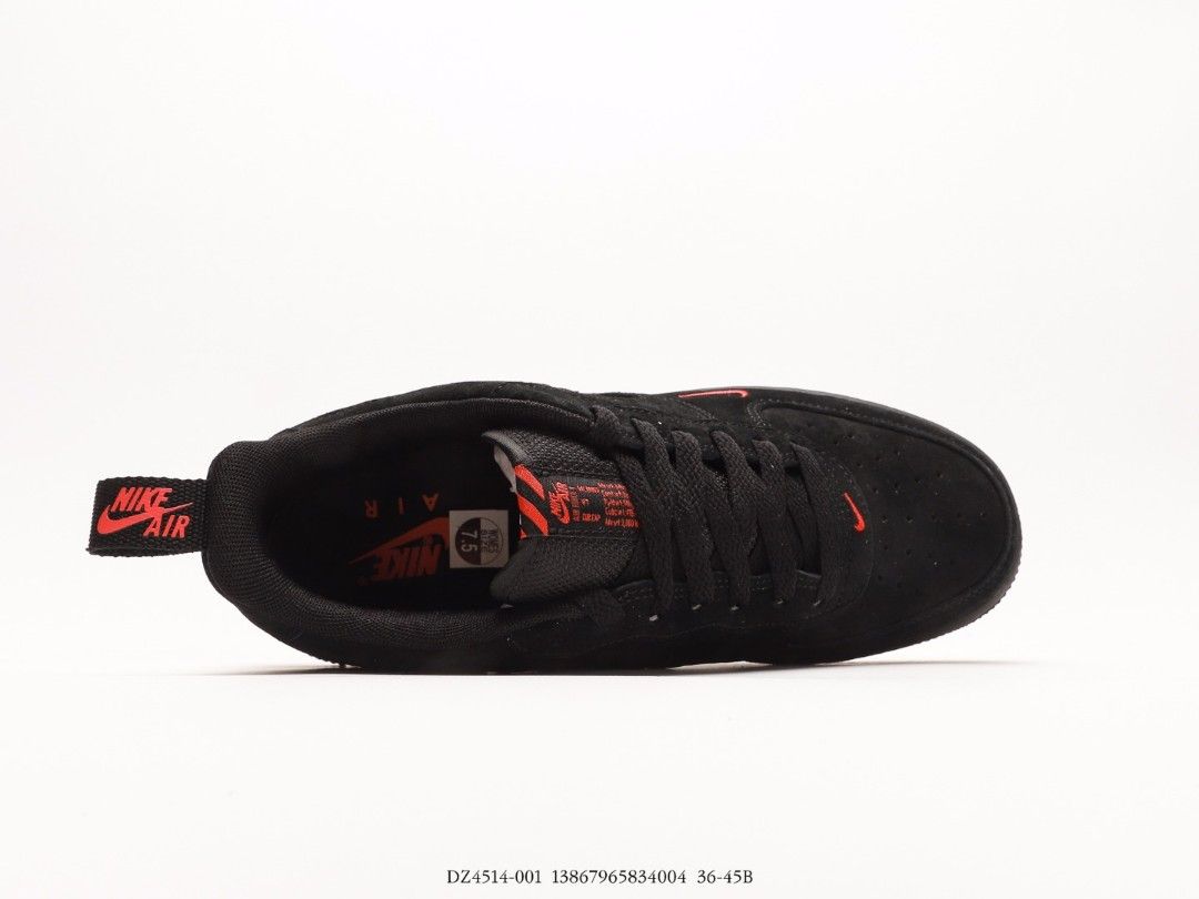 Nike Air Force 1 Low Multi-Swoosh Black Crimson Men's - DZ4514-001 - US