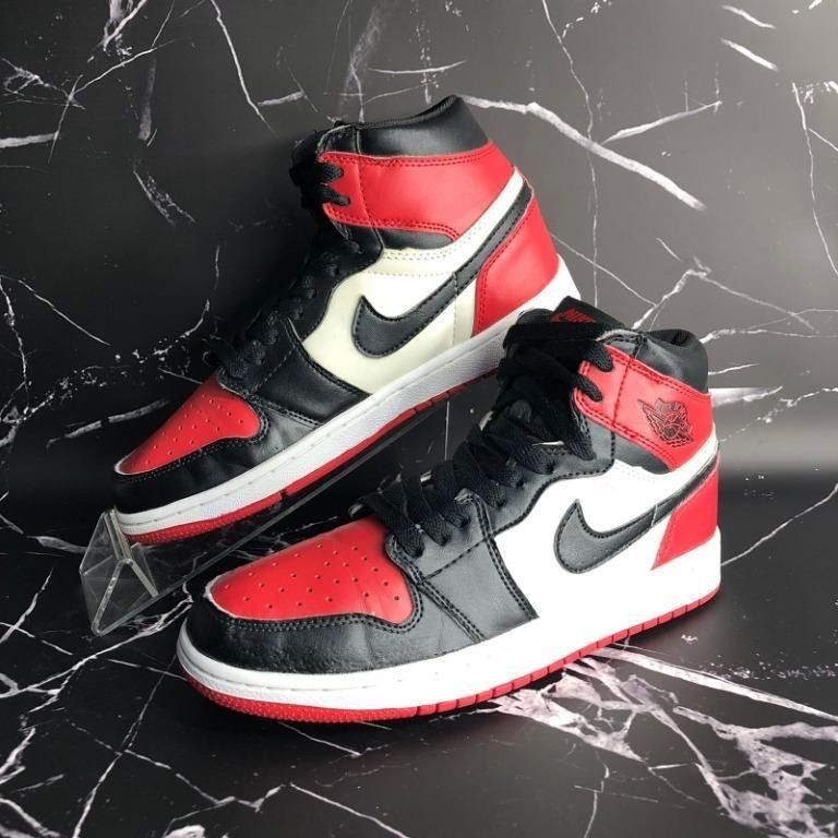 Nike Air Jordan 1 Retro High OG Black Toe 2016 size 42, Fesyen