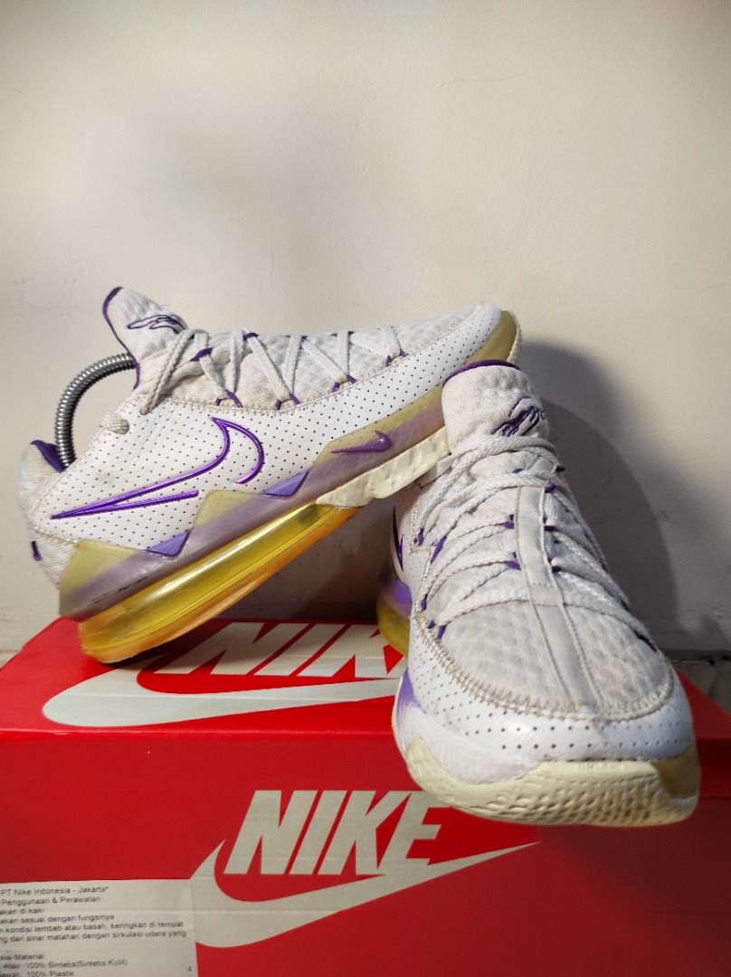 Nike Lebron 17 Low Lakers original size 42 26 5 cm Fesyen Pria
