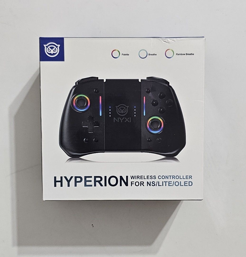  NYXI Hyperion Milk Style Meteor Light Wireless Joy-pad for  Switch/Switch OLED, Hyperion switch controller with RGB Lights,  Programmable, 6-Axis Gyro, Turbo & Vibration : Video Games