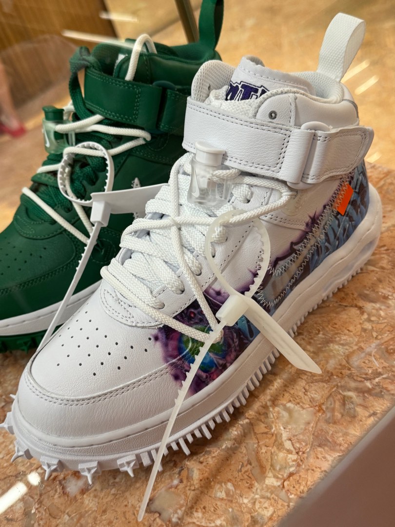 Off White Air Force 1 Mid SP LTHR Graffiti Men s Fashion