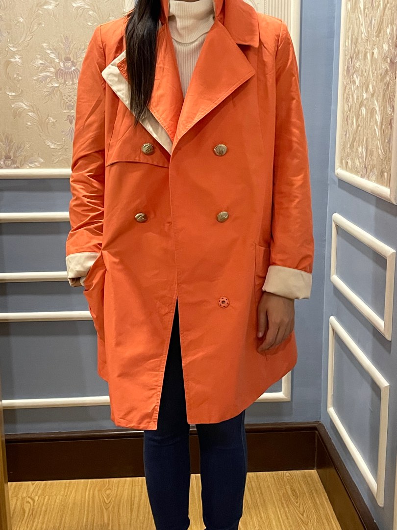 ORANGE Spring Coat, Women's Fashion, Coats, Jackets and Outerwear on