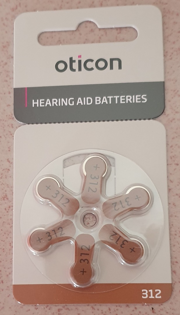 Oticon hearing aid battery size 312, Health & Nutrition, Assistive