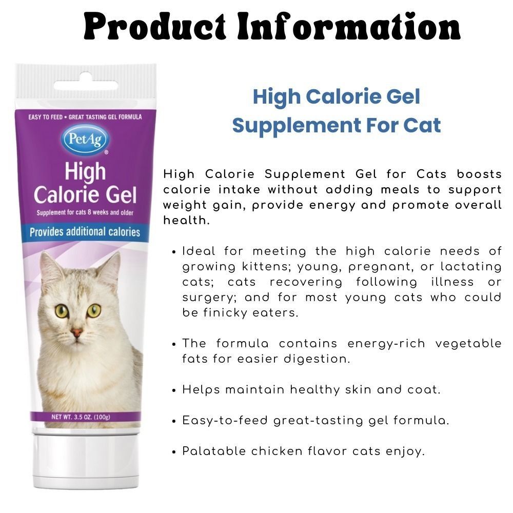 PetAg Supplement For Cats Skin and Coat Hairball Urinary High Calorie