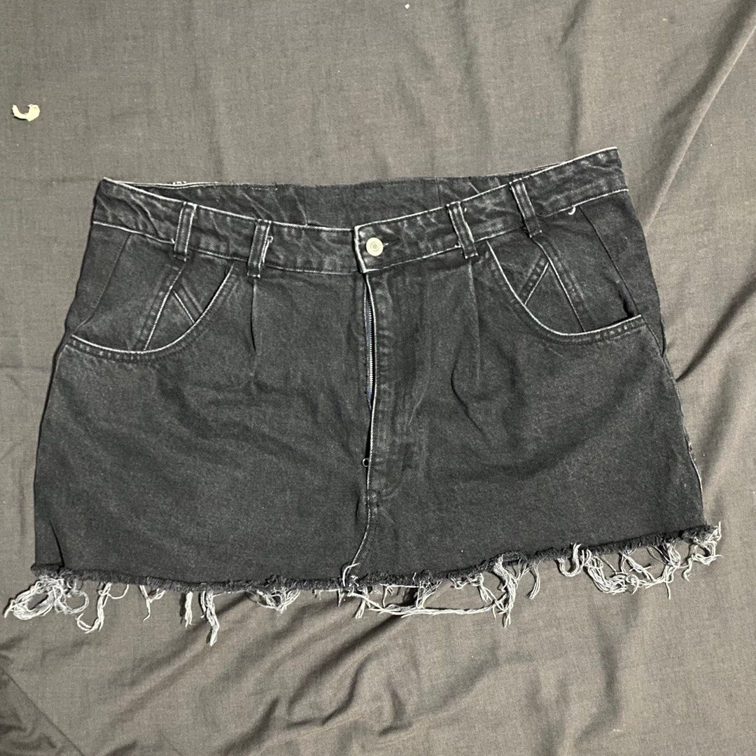 Plus size denim skirt on sale zara