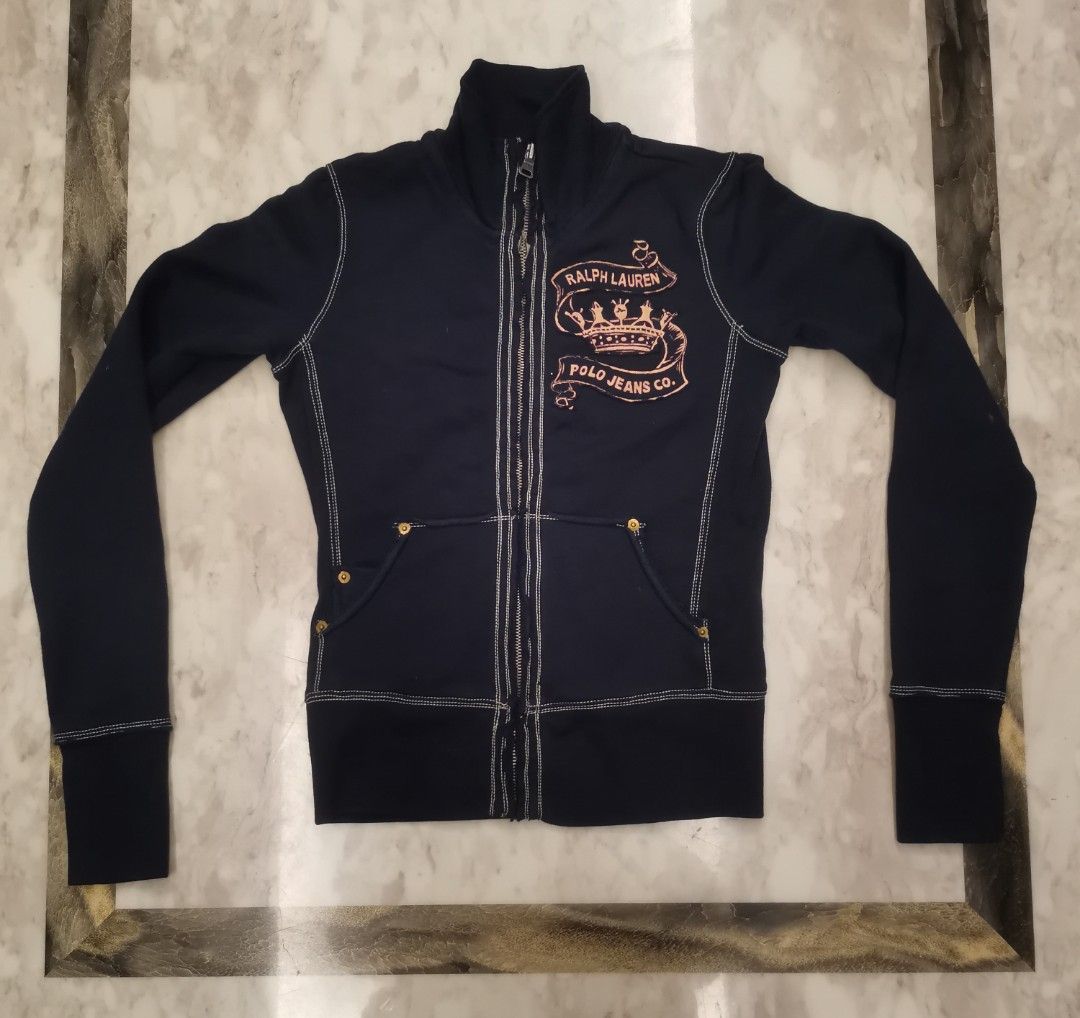 Vintage thick cotton ralph lauren polo zip clearance up pullover