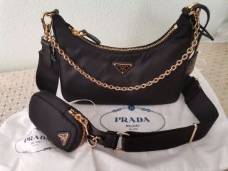 Prada Black Vitello Phenix Leather Shoulder Camera Bag 1BH103 – ZAK BAGS ©️