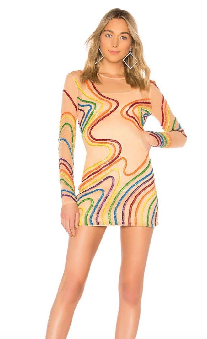 Rainbow sequin dress