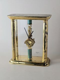 Rare Vintage Swiza Athena Skeleton Floating 8 Day Manual Winding Clock