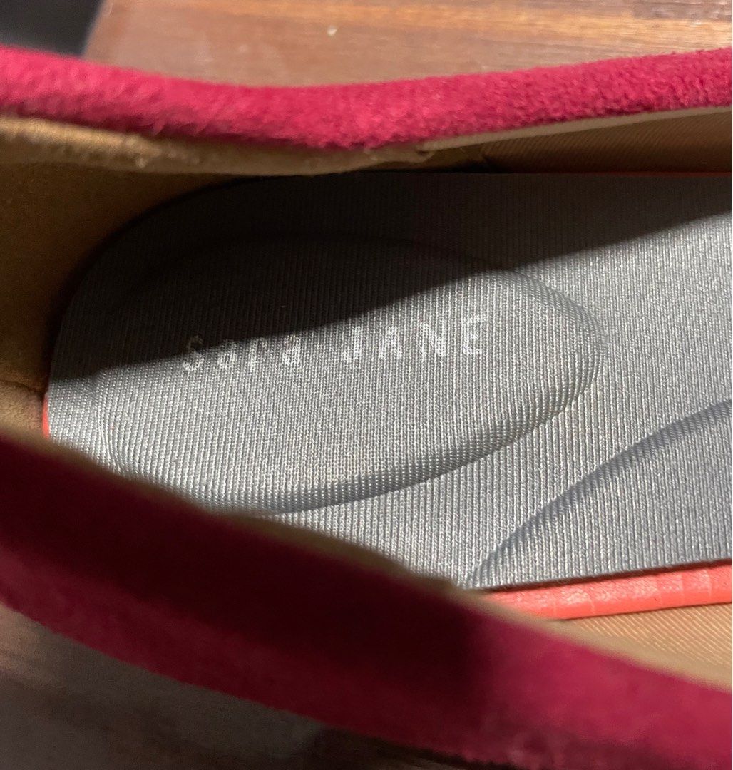 Red Suede Patent flats shoes