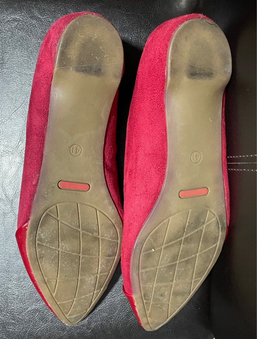 Red patent clearance flat shoes