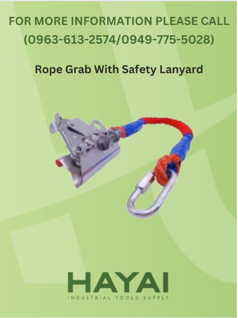 Rope Grab With Safety Lanyard, Commercial & Industrial, Construction
