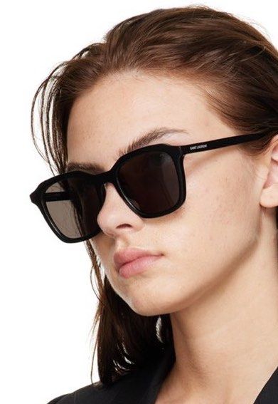 Saint Laurent SL 457 square sunglasses black, Women display picture 3