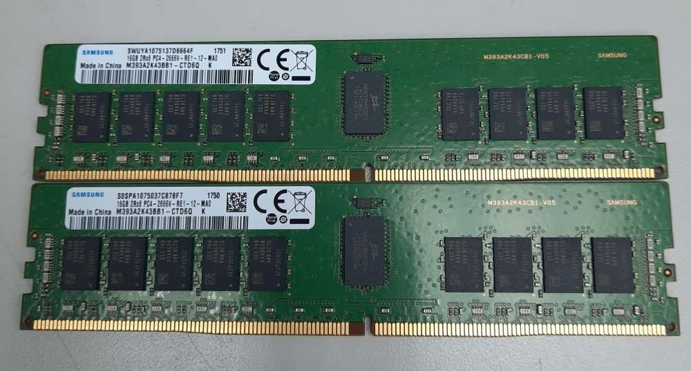 Samsung Lenovo 16GB x 2 32GB DDR4 2666 ECC Rdimm 2Rx8 M393A2K43BB1