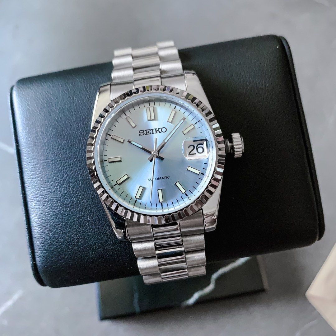 (SALE) Seiko Oyster Perpetual Datejust Ice Blue & Silver, Luxury