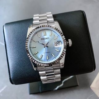 Seiko Oyster Perpetual Datejust Ice Blue & Silver Watch