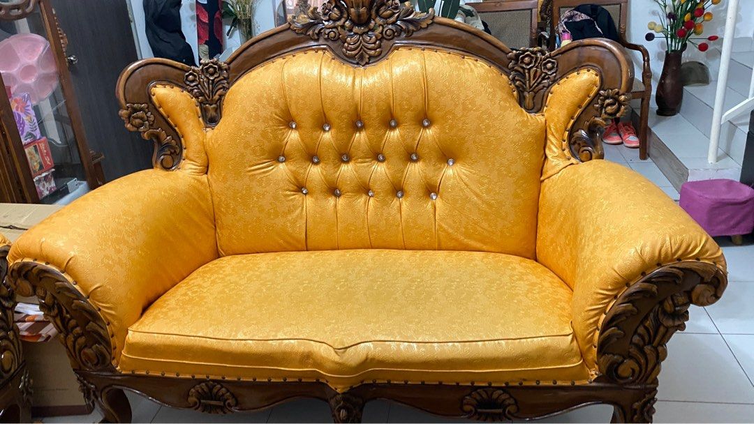 Sofa Jati Jepara, Furniture & Home Living, Furniture, Sofas on Carousell