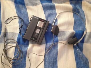 Sony TCM-57 Walkman/Cassette Player with Toshiba HR-MV1 Rare Vintage Headphones