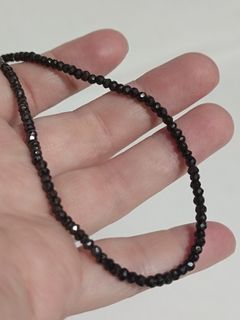 Black Spinel Anklet from Japan