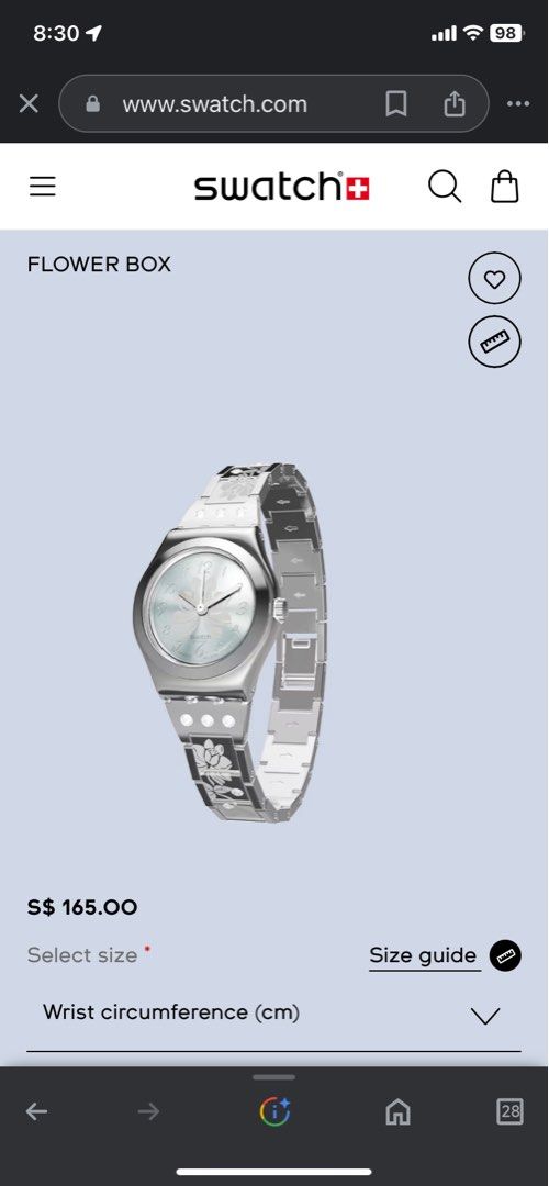 Swatch online watch flower
