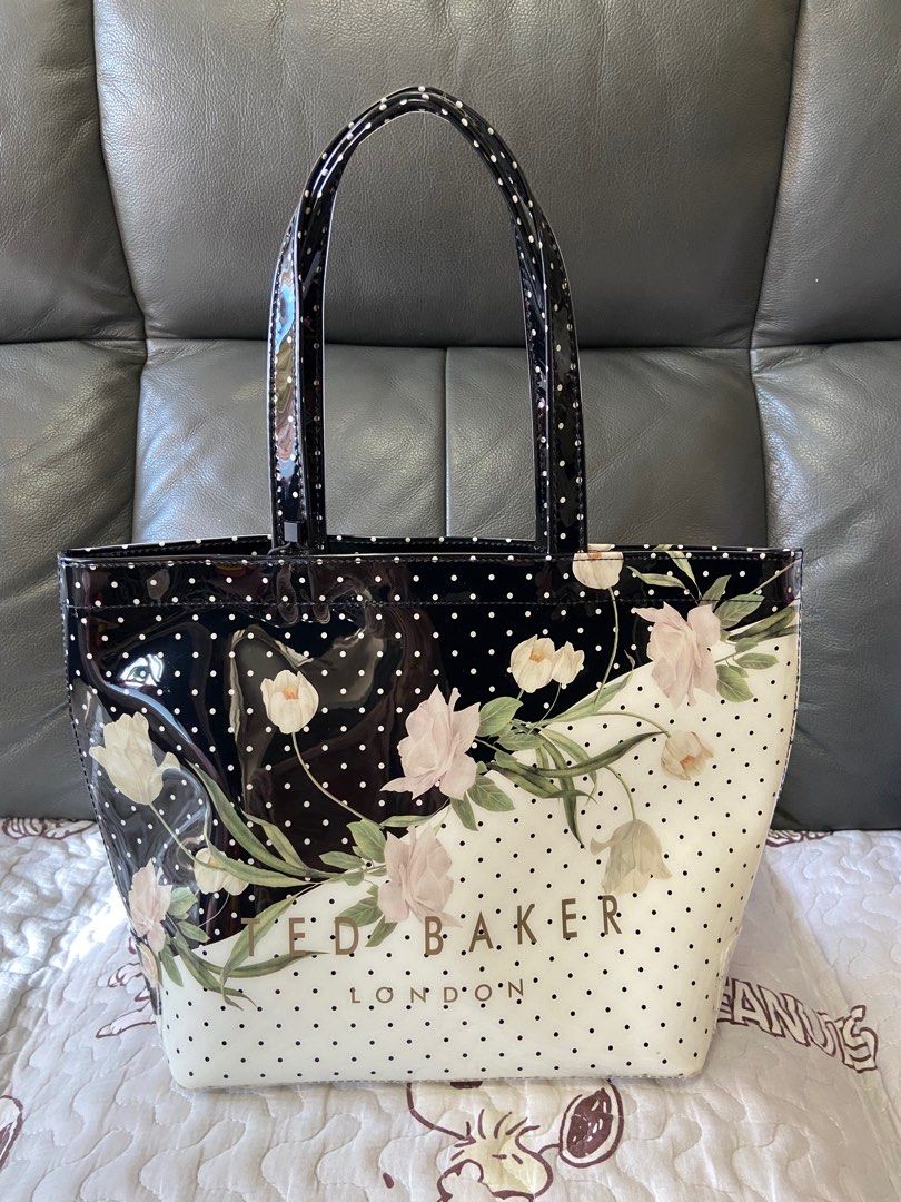 Ted Baker Cazcon Elderflower Small Icon Tote Bag in Black