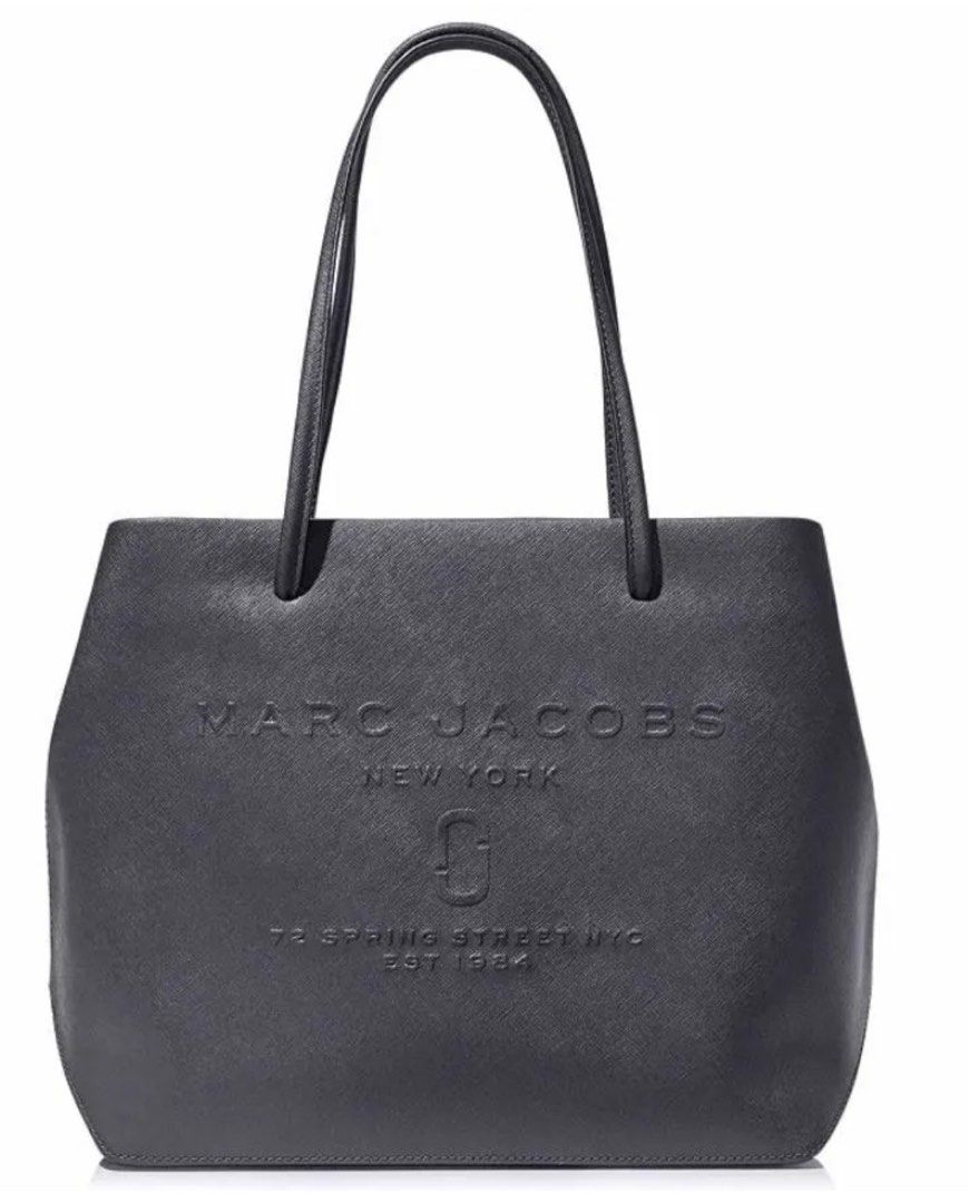 Marc jacobs leather logo shopper tote outlet