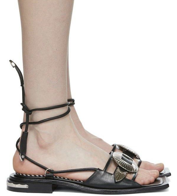 TOGA PULLA Japan Metal Buckle Strap Sandals, Luxury, Sneakers 