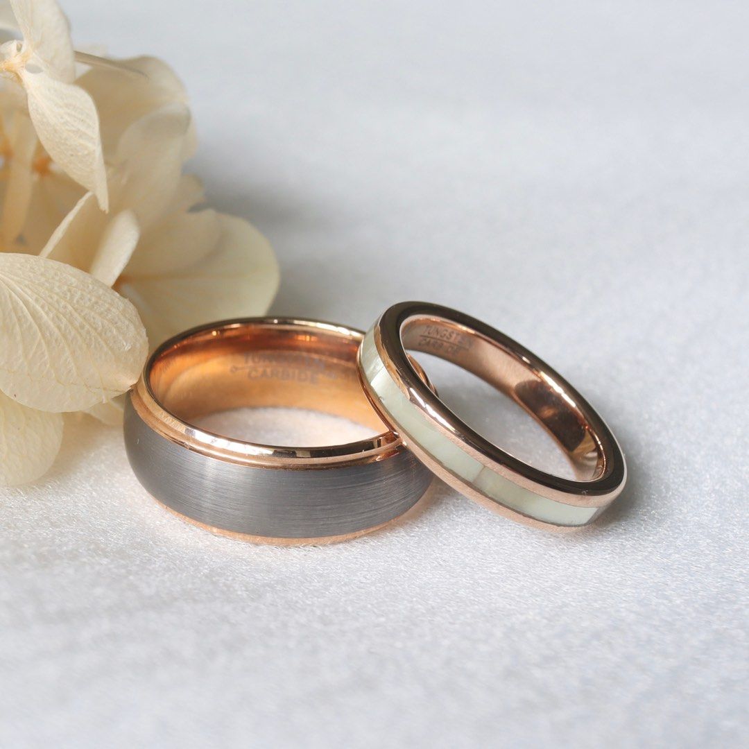 Endearment 18 KT Rose Gold Couple Rings
