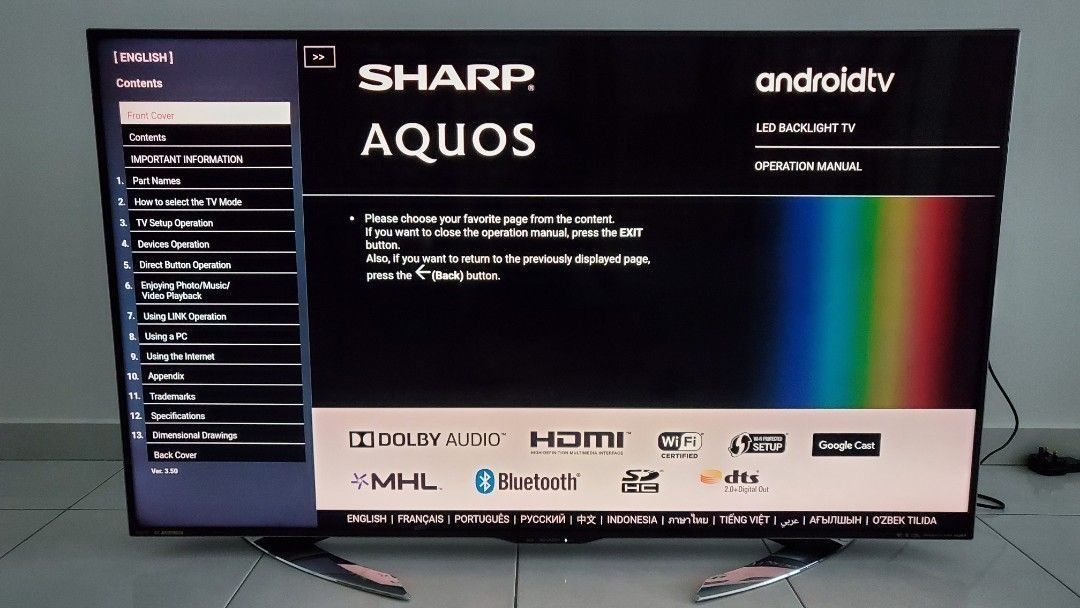 URGENT] 58 inch Sharp Android TV, TV & Home Appliances, TV