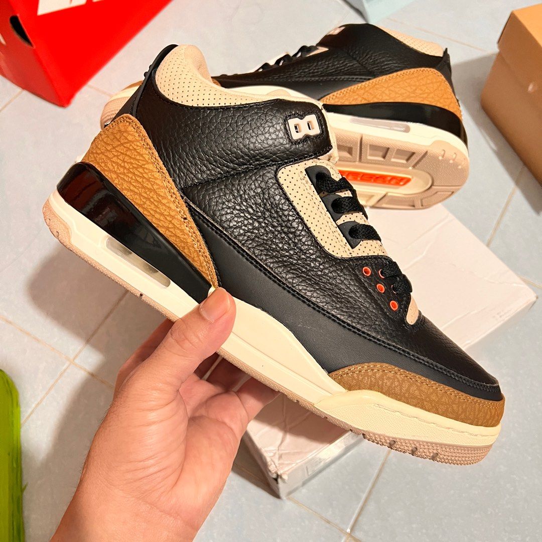 US9.5 AJ3 Black Men s Fashion Footwear Sneakers on Carousell