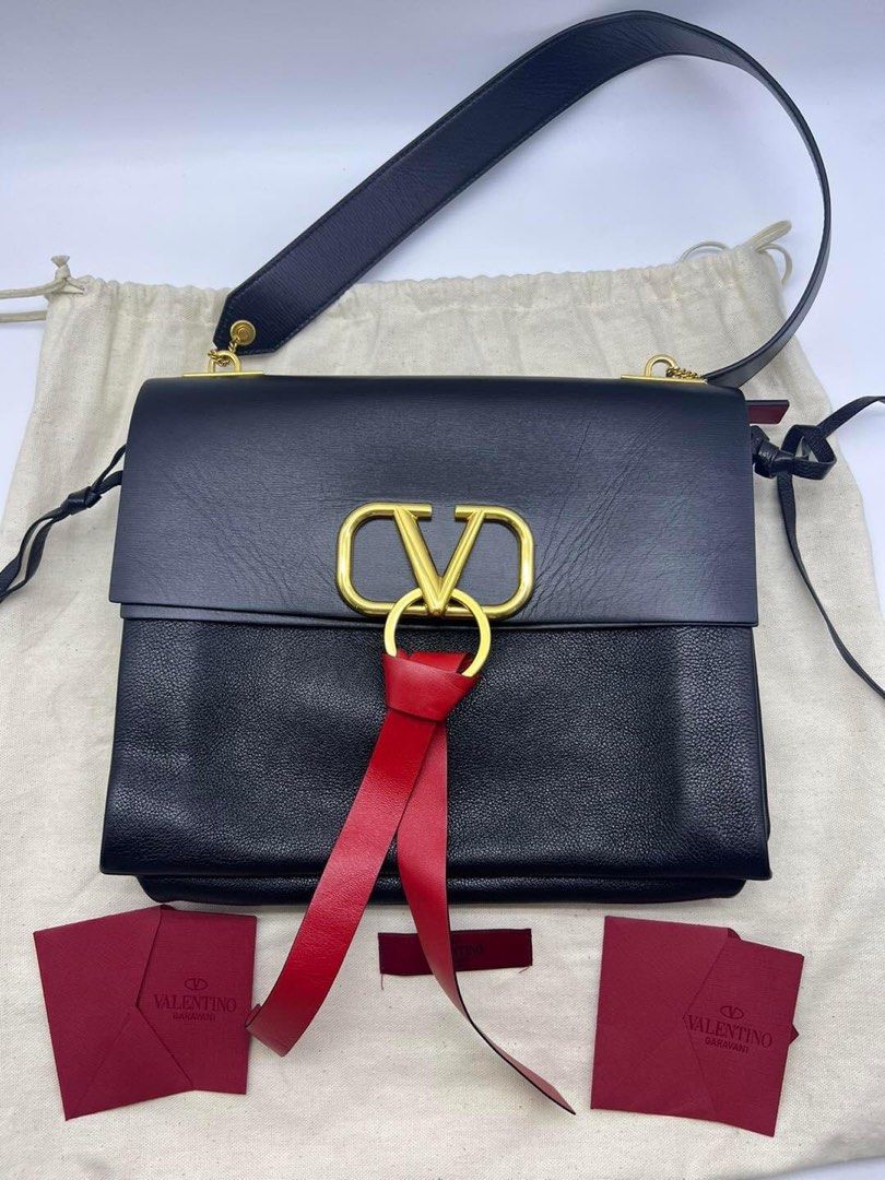 Cross body bags Valentino Garavani - V-Ring leather bag - SW2P0249WUUGF9