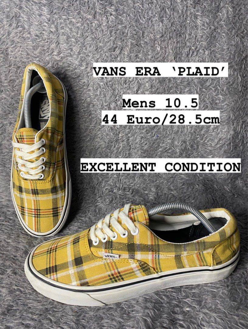 Plaid discount yellow vans