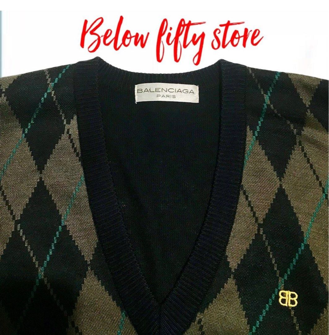 Balenciaga v neck sweater clearance